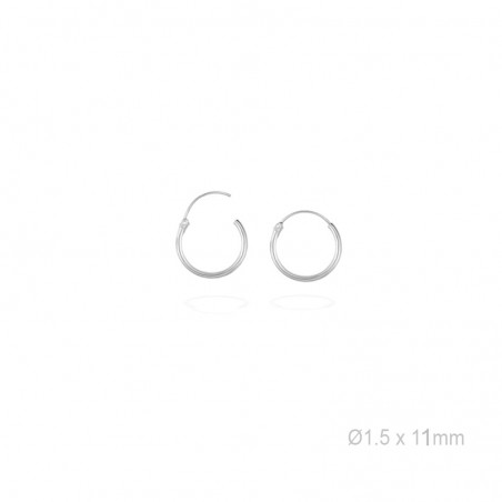 Boucles d'oreilles Argent lisse