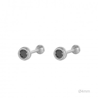 Pendientes Piercing Circ Negra