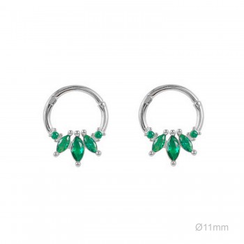 Pendientes Tragus Circ Verde