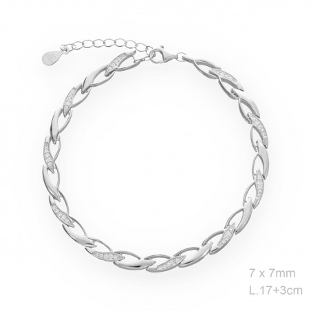 Pulsera Entrepiezas Lisas y Circ