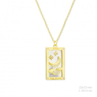 Silver necklace with cubic zirconium