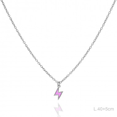 Gargantilla Rayo Esmalte Rosa