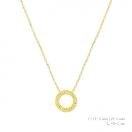 Silver necklace with cubic zirconium