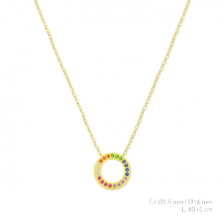 Silver necklace with cubic zirconium