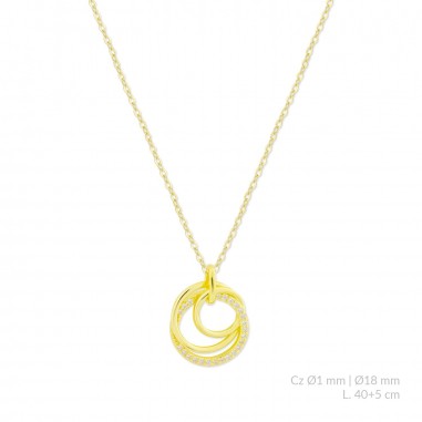 Silver necklace with cubic zirconium