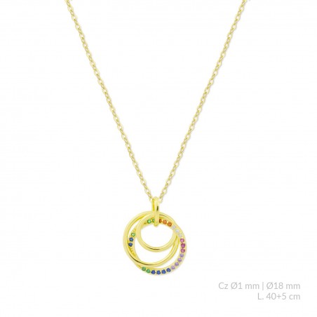 Silver necklace with cubic zirconium