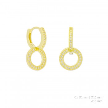 Silver earrings with cubic...