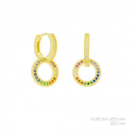 Boucles d'oreilles en Argent avec oxyde de zirconium