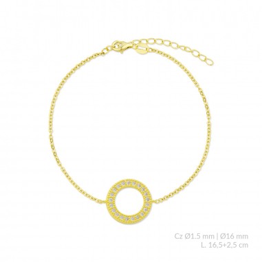 Bracelet en Argent avec oxyde de zirconium