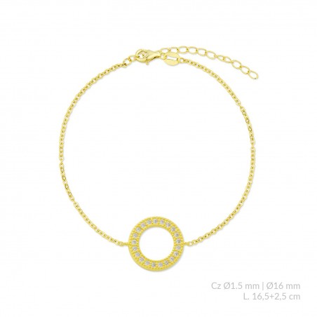 Pulseira de Prata Esterlina com zircônia