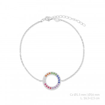 Pulsera de Plata de Ley con...