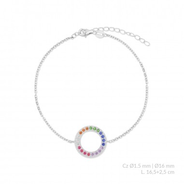 Bracelet en Argent avec oxyde de zirconium