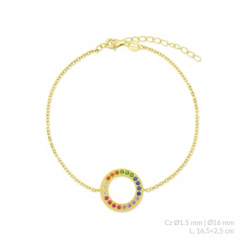 Silver bracelet with cubic...