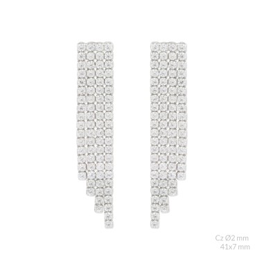 Boucles d'oreilles en Argent avec oxyde de zirconium