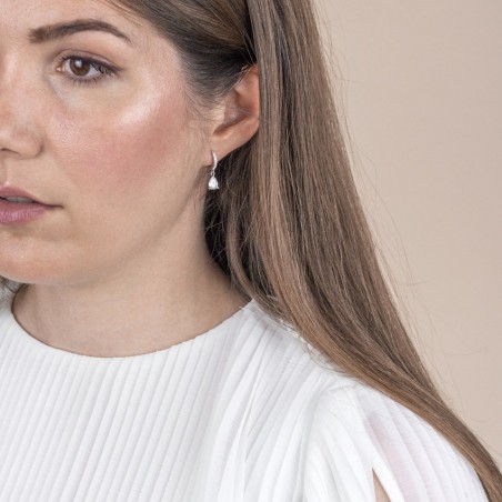 Brincos de Prata Esterlina com zircônia