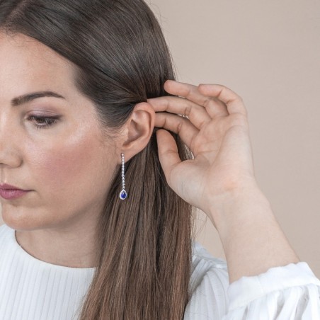 Boucles d'oreilles en Argent avec oxyde de zirconium