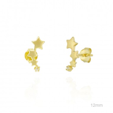 Pendientes Trepador Dorado 4 Estrellas 