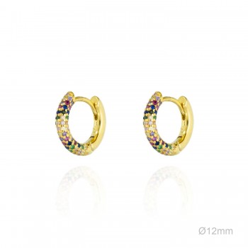 Pendientes Aro Dorado Circ...