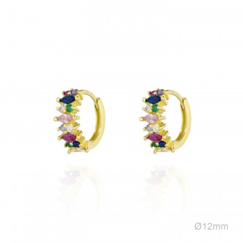 Pendientes Aro Dorado Circ...