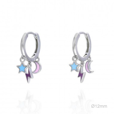 Boucles d'oreilles Argent lisse