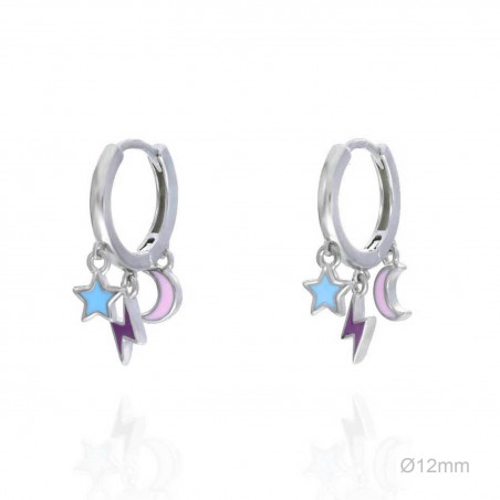 Boucles d'oreilles Argent lisse