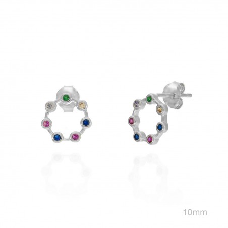 Pendientes Presión Círculo Circ Color