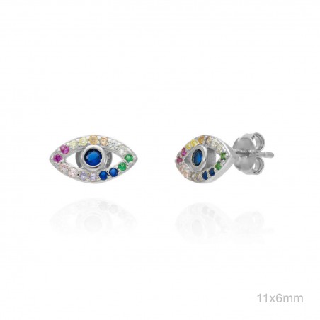 Pendientes Presión Ojo Circ Color