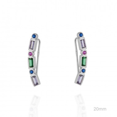 Pendientes Trepador Circ Color