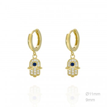 Pendientes Aro Dorado Mano...