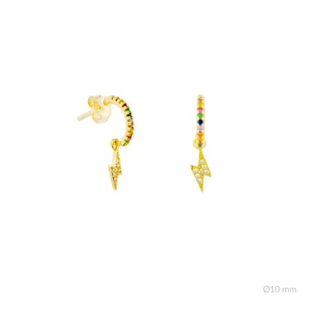 Aros Pres. Arcoiris Rayo c.color Dorad.