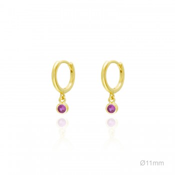 Pendientes Dorados Aro Circ...