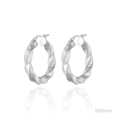 Boucles d'oreilles Argent lisse
