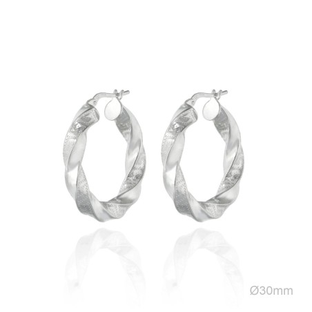 Boucles d'oreilles Argent lisse