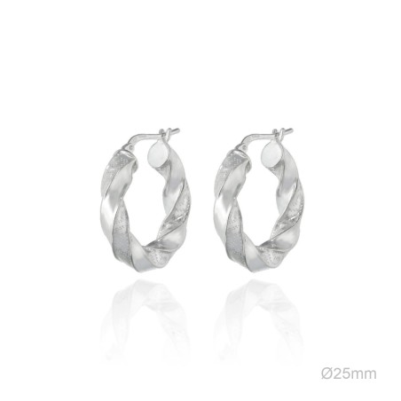 Boucles d'oreilles Argent lisse