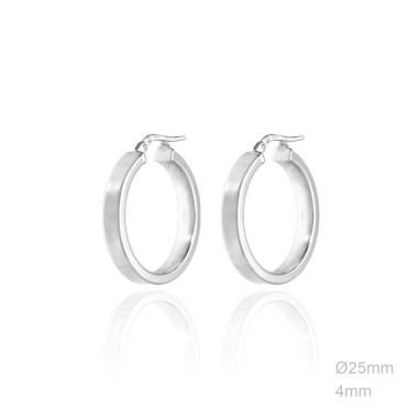 Boucles d'oreilles Argent lisse