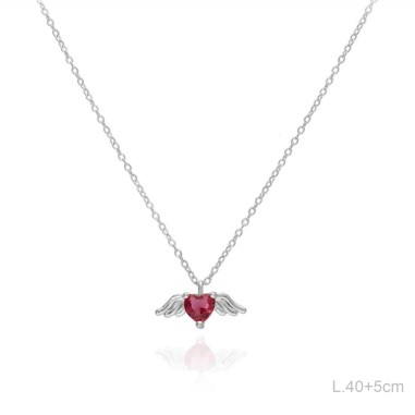 Gargantilla Alas Corazón Circ Roja