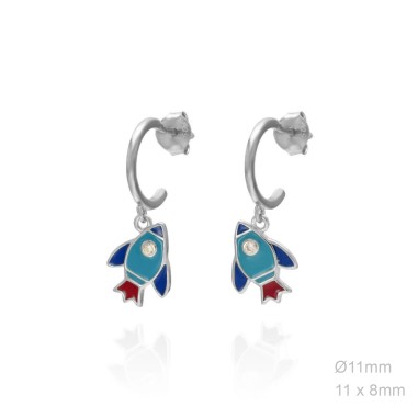 Boucles d'oreilles Argent lisse