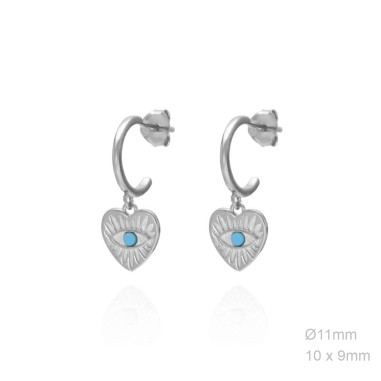 Boucles d'oreilles Argent lisse