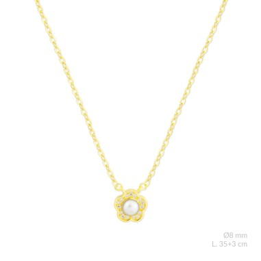 Silver necklace with cubic zirconium