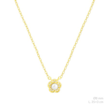 Silver necklace with cubic zirconium