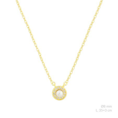 Silver necklace with cubic zirconium