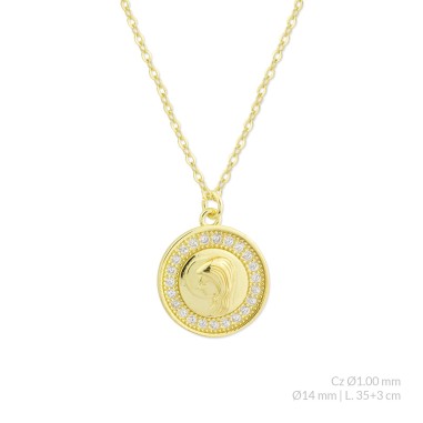 Gargantilla de Plata de Ley con circonitas