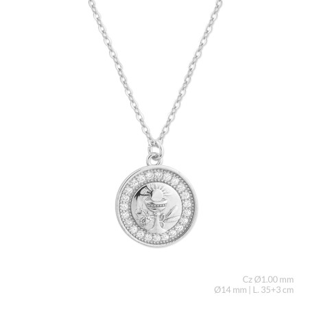 Sautoir en Argent avec oxyde de zirconium