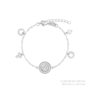 Bracelet en Argent avec oxyde de zirconium