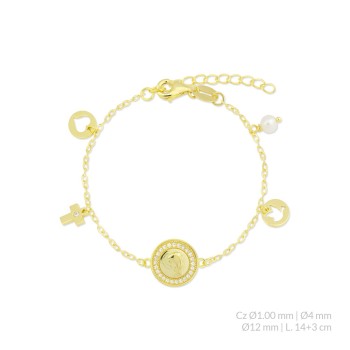 Pulsera de Plata de Ley con...