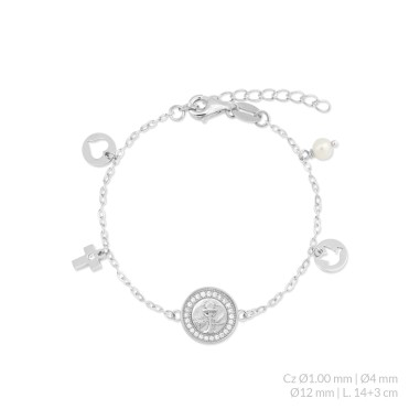 Bracelet en Argent avec oxyde de zirconium