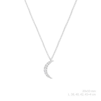 Silver necklace with cubic...