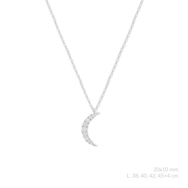 Silver necklace with cubic zirconium