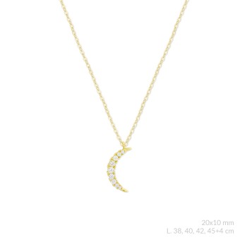 Silver necklace with cubic...