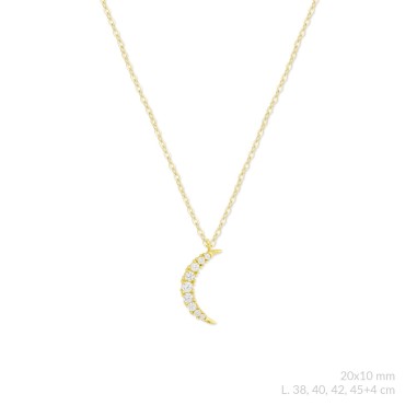 Silver necklace with cubic zirconium